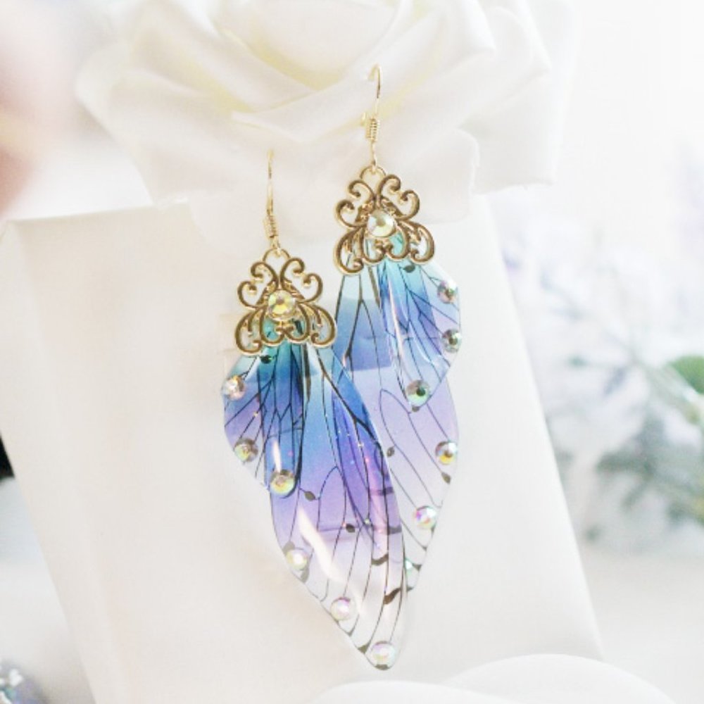 Elegant Dangle Butterfly Drop Earrings Classical Bridal Elegant Drop Earrings